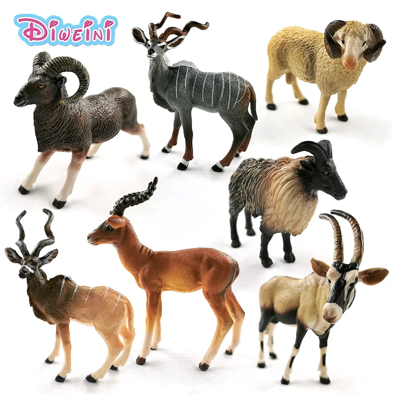 

Новая модель гималайской Овцы Antelope, моделирование Wildebeest Argali, фигурка животного, подарок для мальчиков и девочек, развивающие игрушки для детей