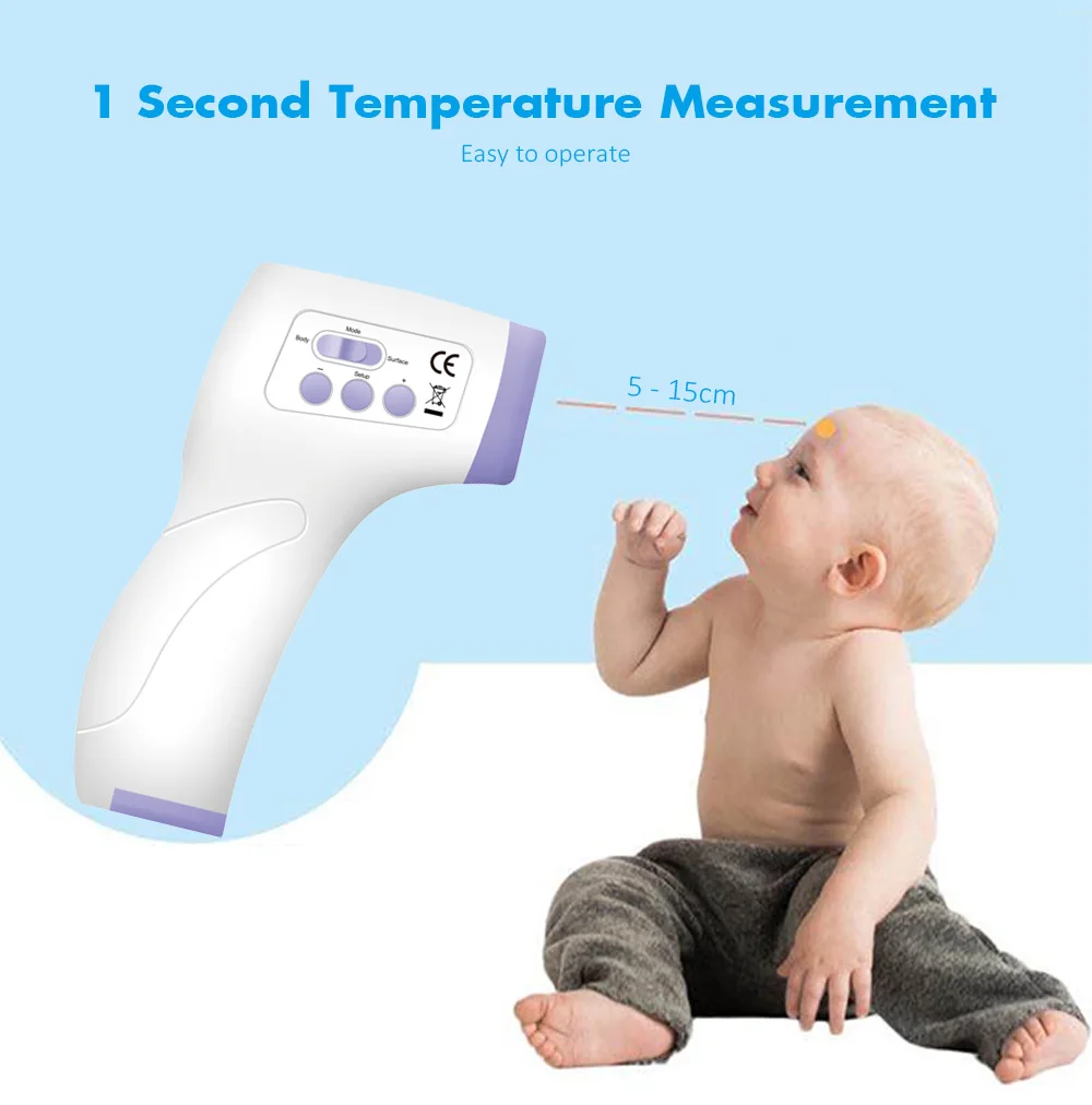 

FT005 Digital Infrared Thermometer Temperature Meter Non-Contact Thermometer LCD Temperature Gun For Baby Adult IR Thermometer