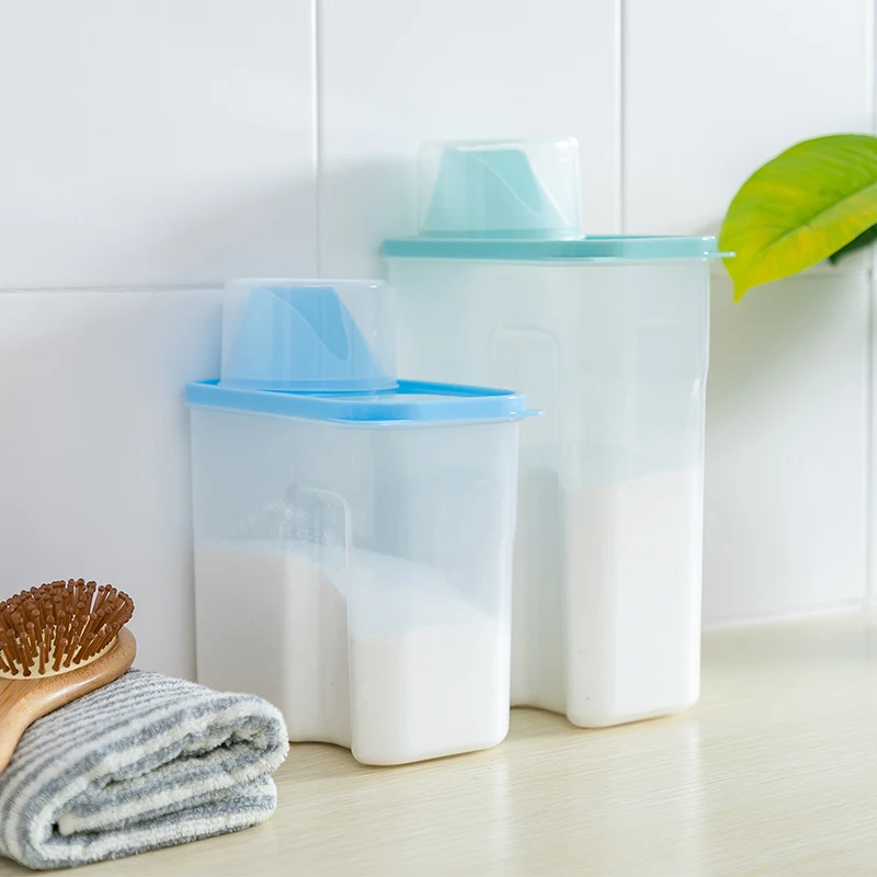 Пластиковый стиральный порошок ящик для хранения для домашнего прозрачного крытого контейнера для белья mx7111743