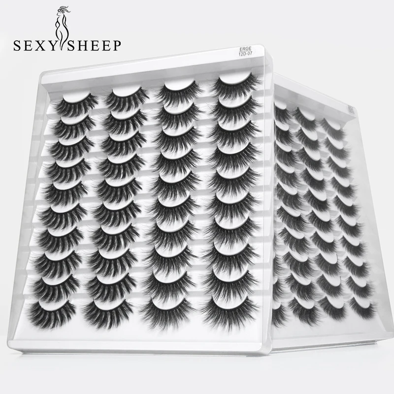 

SEXYSHEEP 20 pairs 15-20mm natural 3D false eyelashes fake lashes makeup kit Mink Lashes extension mink eyelashes maquiagem