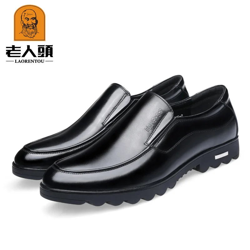 

LOTORY MEN'S SHOES Spring And Autumn Leather Shoes Genuine Leather New Style MEN'S Dress Shoes Foot Covering Leather Shoes Men's