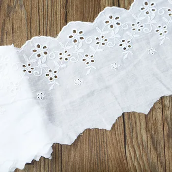 

15 cm 2 yard white embroidered cotton lace sewing accessories handmade wedding dress