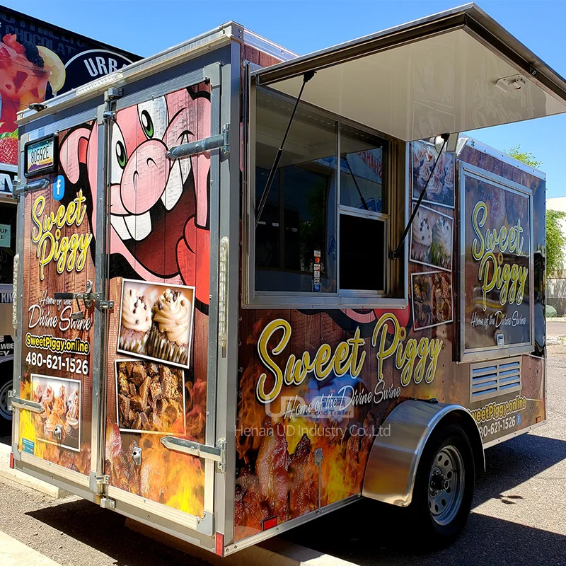 Mobile Sale Food Truck BBQ Cookies Popcron Food Trailer for Sale|Food