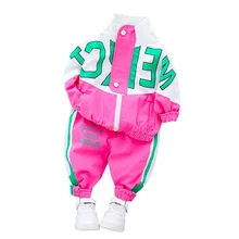 Ensemble de vêtements de printemps pour bébés filles, veste de Sport et pantalon, 2 pièces/ensemble, survêtement pour enfants en bas âge, nouvelle collection automne