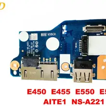 Для lenovo E450 E455 E550 E555 Плата USB E450 E455 E550 E555 AITE1 NS-A221 испытанное хорошее