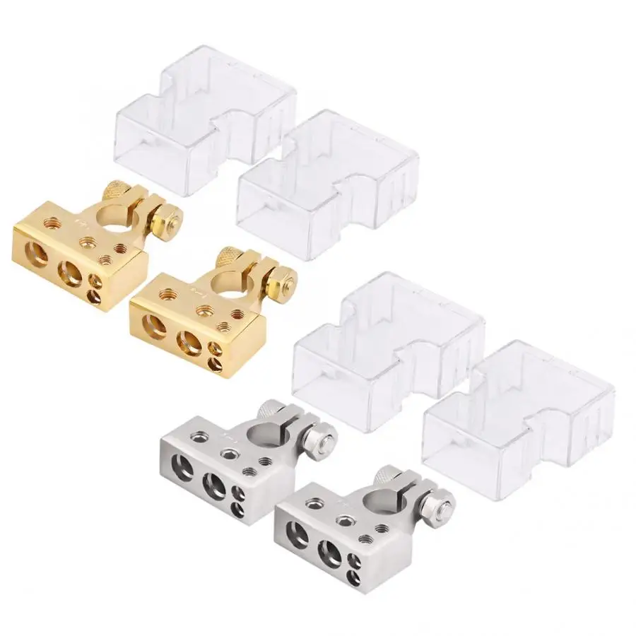 Пара автомобильных клемм для аккумулятора положительный и отрицательный