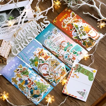 

4bags/LOT merry Christmas stationery sticker Creative decoration DIY sticker masking washi sticker