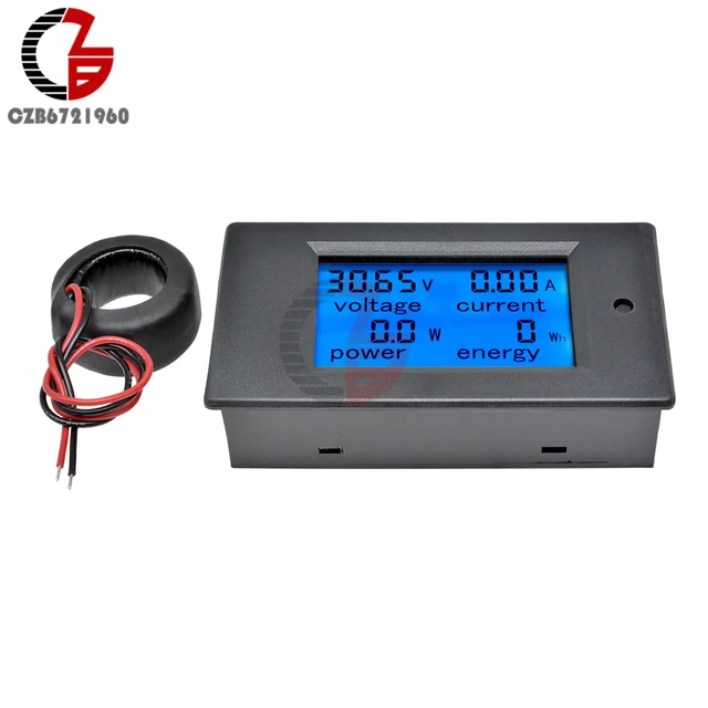 DC 20A 100V LCD Digital Volt Voltage Watt Current Power Meter Ammeter