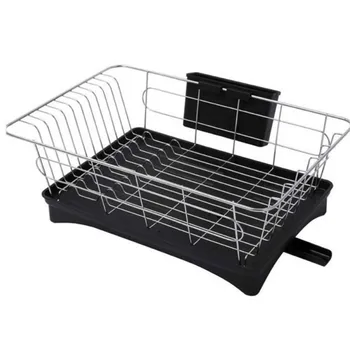 

Kitchen single layer drain bowl household stainless steel cool drying rack rack sink put bowl drain basket LB71010