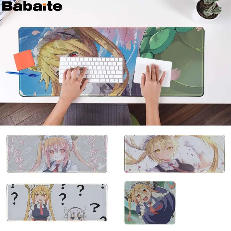 Подарочный коврик для Babaite мальчика Kobayashis dragon maid, подгонянные коврики для мыши, компьютерный Аниме Коврик для мыши и ноутбука,, большой коврик для мыши