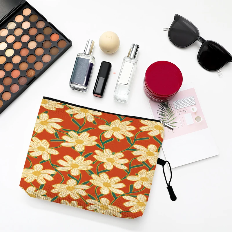 

Colorful Flower Paiting Makeup Accessories Women Cosmetic Bag Travel Toiletry Storage Organizer for Cosmetics Pouch