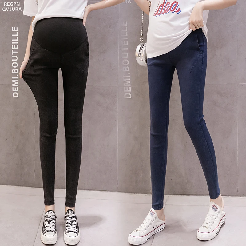 Autumn Stretch Denim Maternity Skinny Jeans Adjustable Belly Pants for Pregnant Women Spring Pregnancy Trousers Premama maternity jeans