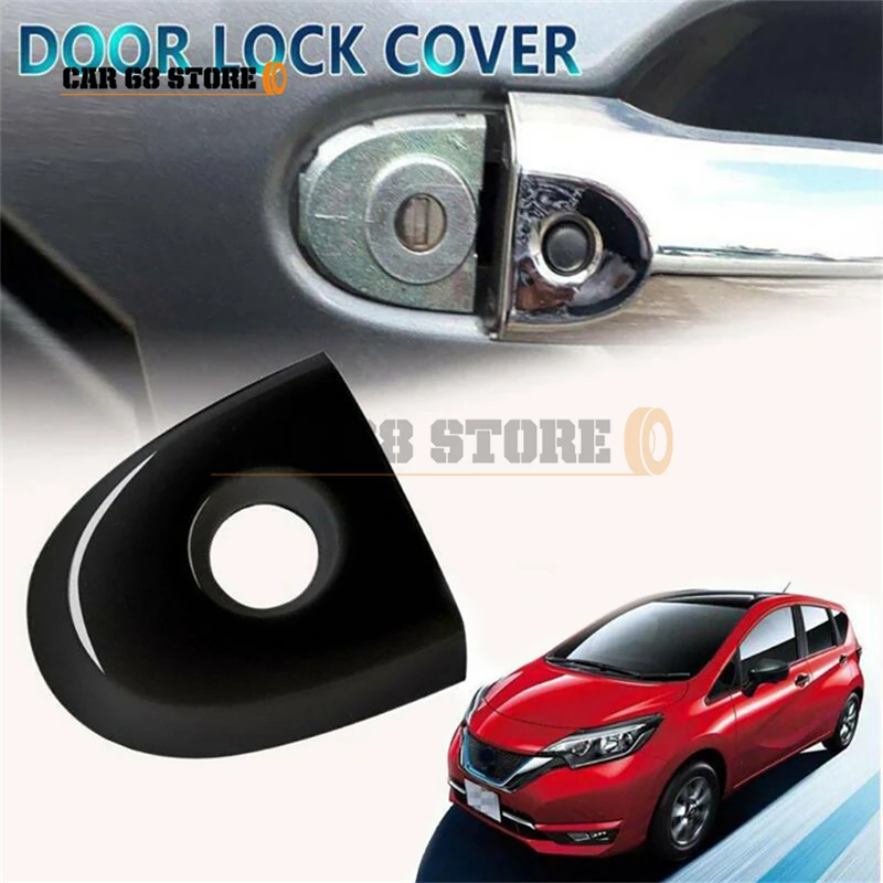 1 Pcs Drivers Door Lock Cover With Key Hole Fit High Quality Abs White