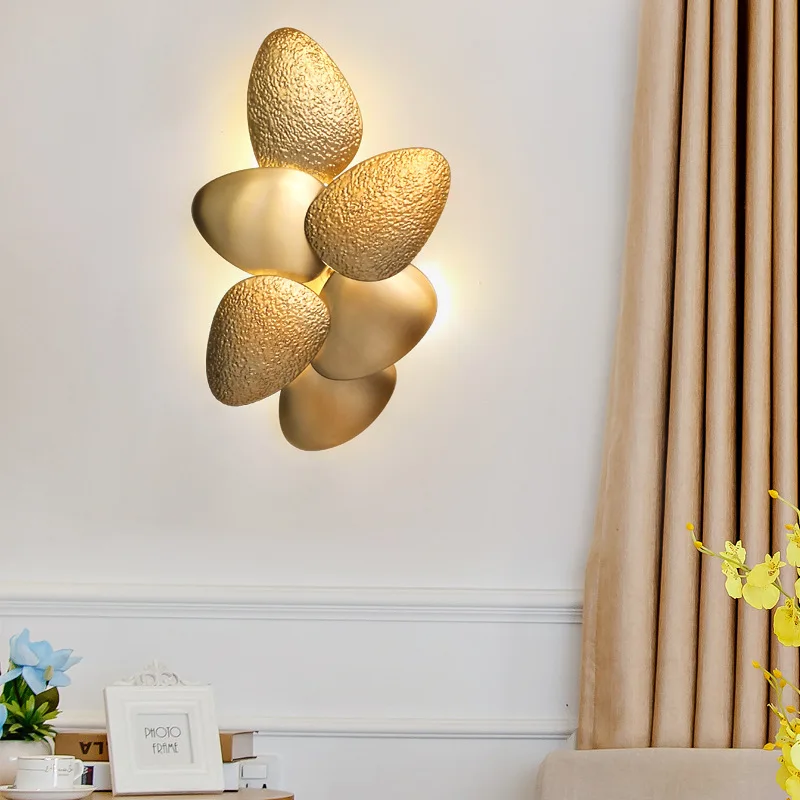 Artpad настенный светильник для украшения в помещении, светильник скандинавского булыжника, художественный дизайн для гостиной, золотые бра, прикроватный настенный светильник G9