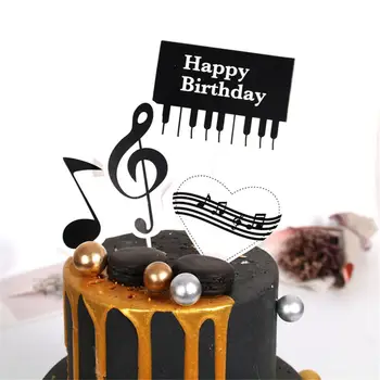 

Party Decoration Cupcake Cake Topper Diy Accessories Party Supplies Cake Topper Piano Music Theme