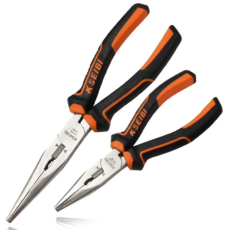 

Tao Hua Yuan 6" / 8" Multi-functional Long Nose Pliers Anti-slip Handle #45 Carbon Steel Wire Cable Cutter Multitool Hand Toos