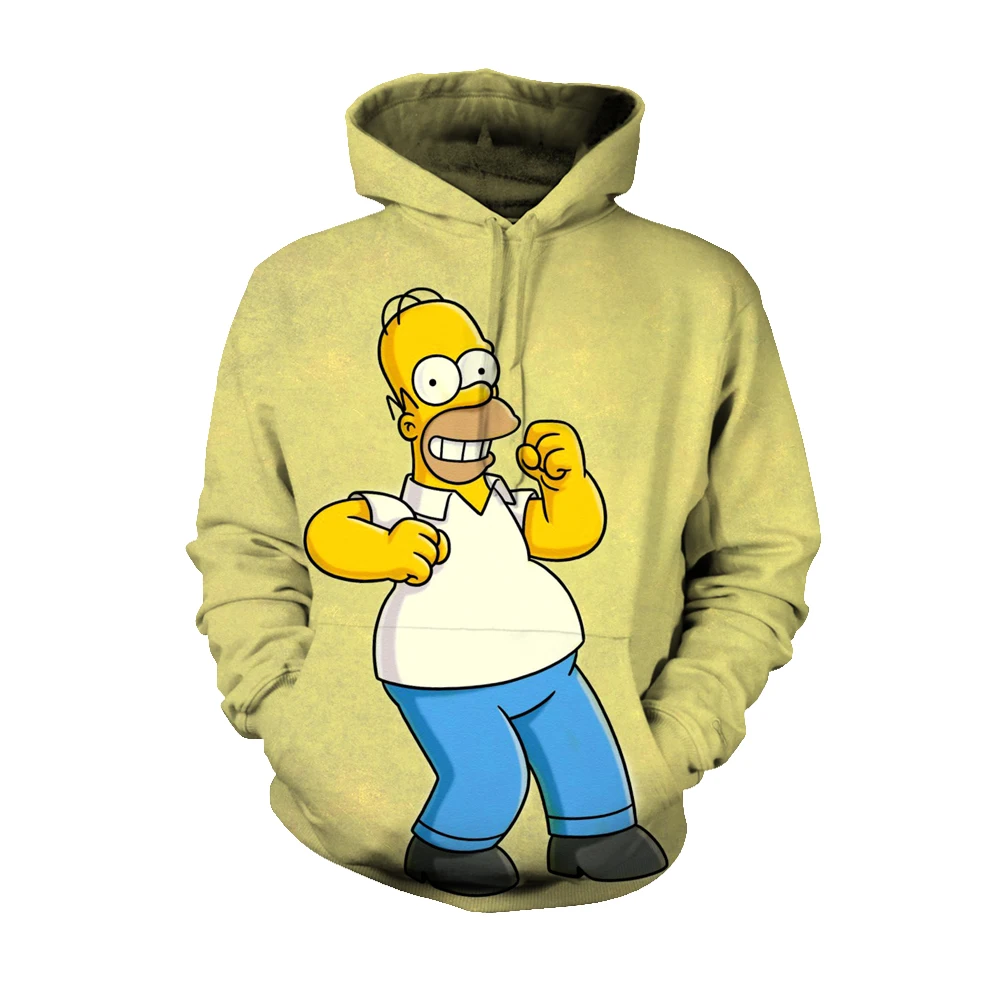 simpsons hoodies 16 Г. Mr. Q на заказ осень зима Симпсоны рисунок толстовки модный бренд черный Рисунок Симпсоны Толстовка мужская Толстовка - Цвет: simpsons hoodies 16