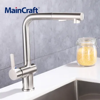 Buy Luxury Kitchen Faucet Head Quality Copper Brush Nickel Exports Atomization Pull Out Sink Swivel 360 Degree Faucets Mixer Tap