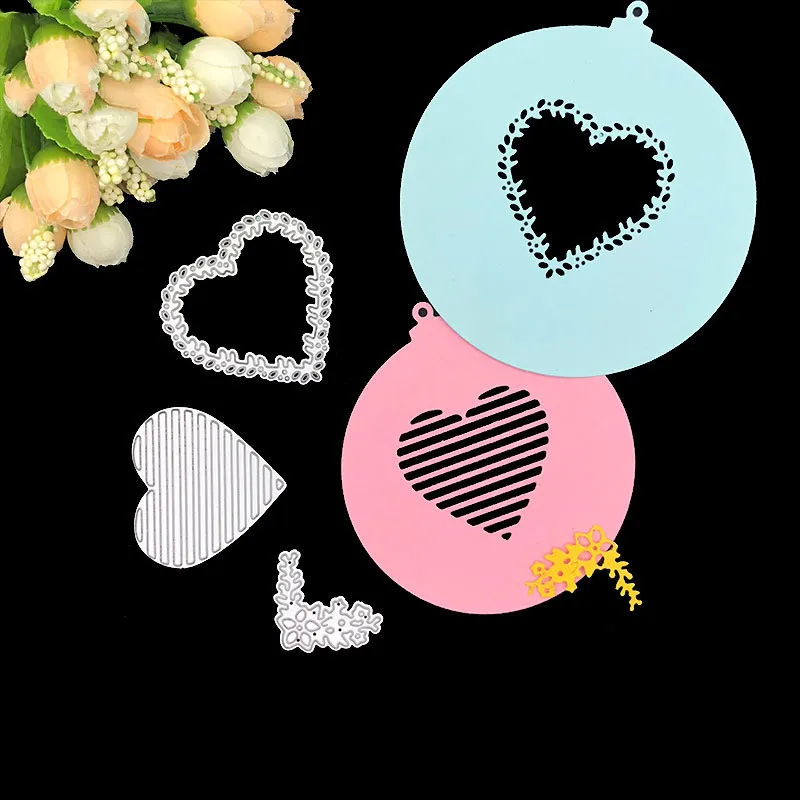 

Layers of Love Metal Cutting Dies Heart Flower Dies Scrapbooking for Card Making DIY Craft Die Cut Stencil
