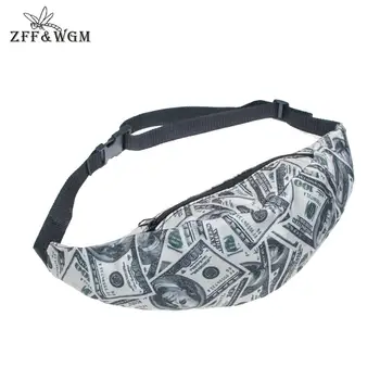 

ZFF&WGm 3D Print Fanny Pack For Men Hip-Hop Waist Belt Bag For Women Zipper Belt Bag For Women