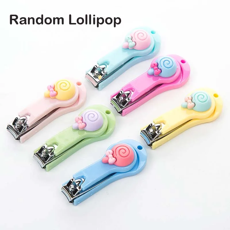 Random 1Pcs Candy 1 шт. Детские Маникюрные ножницы с крышкой корона для маленьких детей кусачки для ногтей ног Резак Маникюрный Триммер инструмент для ухода за ногтями детей - Цвет: Random 1Pcs Candy