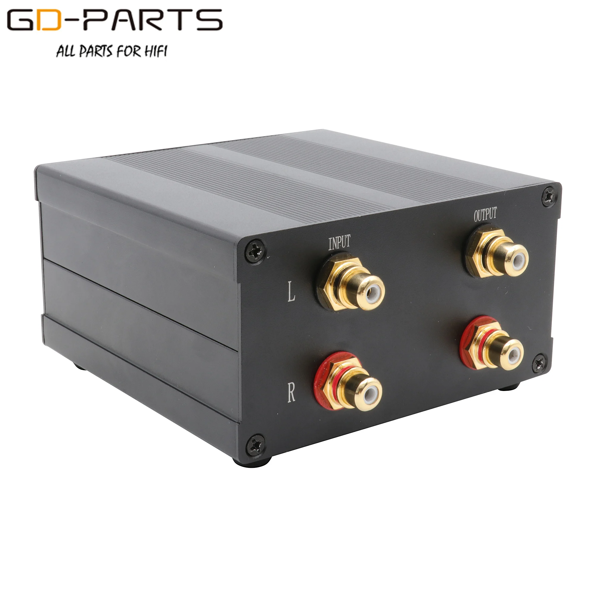 Stereo Passive Preamplifier Audio Volume Controller Control Box ALPS RK16 RK27 Potentiometer Attenuator Aluminum Chassis