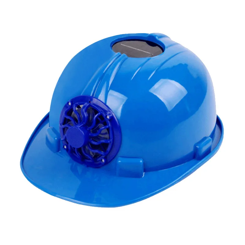 Blue helmet Шлем широкая шляпа Защита от солнца жесткая шляпа Солнечный защитный шлем Летний вентилятор Кепка открытый строительство солнцезащитный крем охлаждающий дышащий - Цвет: Blue helmet