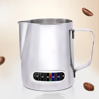 

Milk Frothing Jug Temperature Pull Flower Cup Pull Flower Cylinder Temperature Control Milk Foam Cup Espresso Coffee Latte Pots