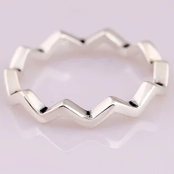 

Original Timeless Zig Zag Rings Set 925 Sterling Silver Earrings For Women Wedding Gift Fine Birthday Jewelry