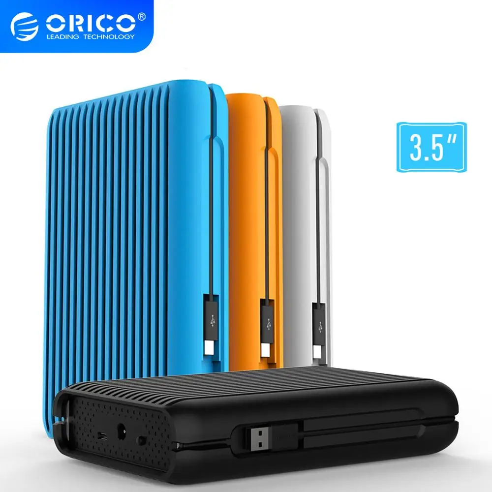 Внешний жесткий диск ORICO 3 5 дюйма USB C HDD 1 ТБ 2 HD USB3.1 Gen2 10 Гбит/с кабель Type с адаптером