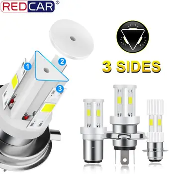 

1pcs Motorycle Headlight Led Bulbs H4 BA20D Hi Lo Beam 1200LM 6000K P15D H6 HS1 Led Motorbike Headlamp Bulbs COB Ceramic Lamp