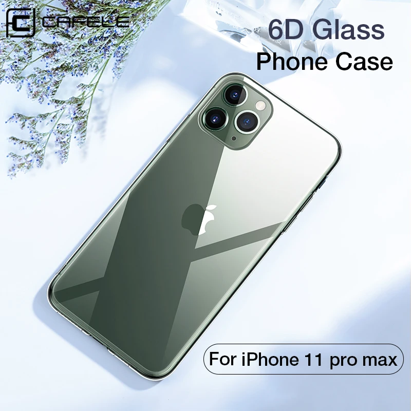 Cafele стеклянный чехол для телефона для iPhone 11 Pro Max, чехол из закаленного стекла для iPhone 11 Pro MAX, прозрачный тонкий Чехол