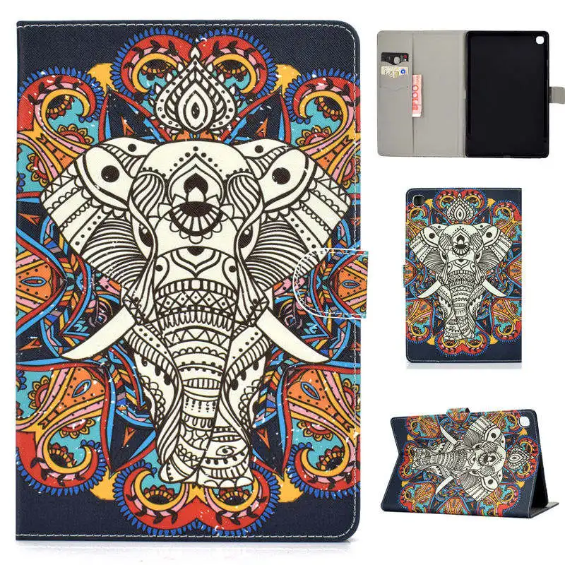 Чехол для Samsung Galaxy Tab S5e 10,5 T720 SM-T720 SM-T725 Smart Cover Funda с мультяшным животным узором чехол-подставка+ подарок - Цвет: N005