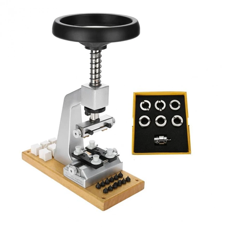 

5700 Bench Watch Back Case Opener Wristwatch Tool Back Opener with 6 Dies for Watch Repair Parts Tools for Watchmakers