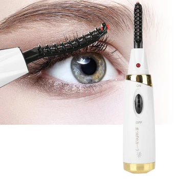 

Portable USB Charging Heated Eyelash Curler Fast Heating Up And Lasting Effect Dual Protection Big Brush Eyelash Curling Tool