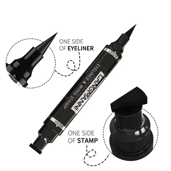 

Non-blooming Stamp Liner Pen Double-head Waterproof Liquid Eyeliner Quick Drying 2 In 1 Long Lasting Eye Makeup Cosmetics TSLM1