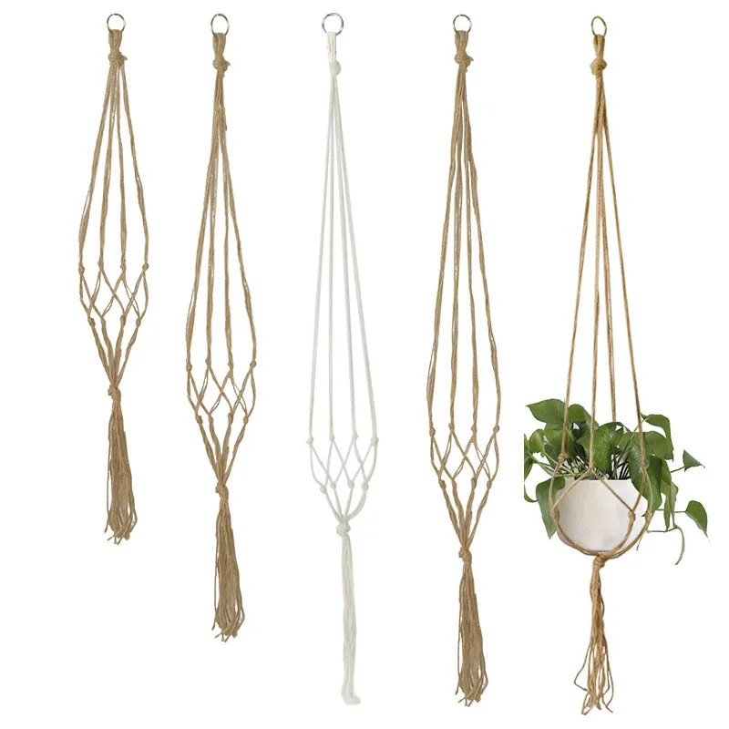 Sale Lifting-Rope Baskets Pots-Holder Hanging-Decor Macrame-Plant-Hanger Flower Garden-Supplies 4001293676787