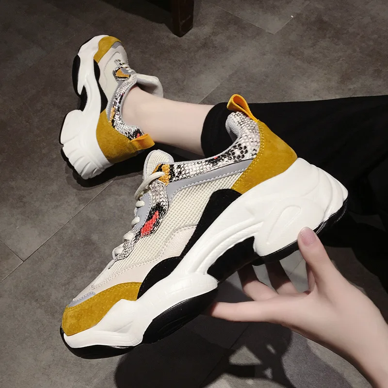 

INS Extra High Lace-up Red Summer New Style 2019 Athletic Shoes Women's Tennis Thick Bottomed Mixed Colors Versatile Adult Canva