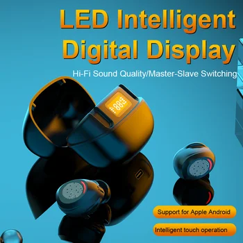 

U6 TWS Wireless Bluetooth Earphones Earbuds LED Display Charging box WithMic U6 TWS Headset Headphone For Xiaomi for all phones