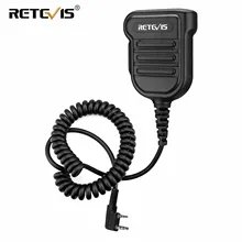 Retevis – Microphone talkie walkie H103K, haut parleur d'épaule étanche IP54, PTT pour Kenwood Baofeng pour Retevis RT3S RT50 RT81