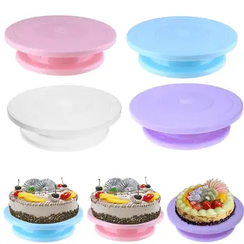 

DIY Cake Turntable Baking Silicone Mold Cake Plate Rotating Round Cake Decorating Tools Rotary Table Pastry Supplies Cake Stand