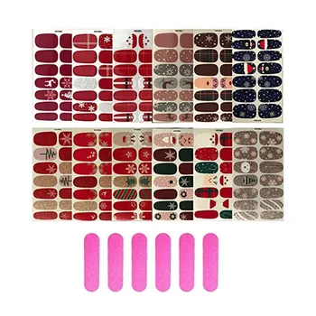 

2019 12pcs Nail Art Full-Cover Sticker Nail Art Wrap Christmas Series Full Cover Sticker nail art decorations nail stickers 1224