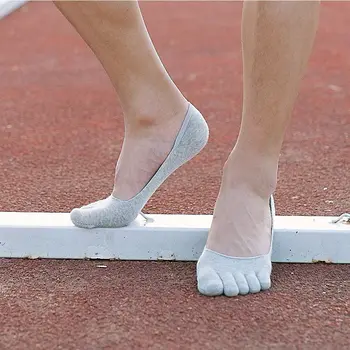 

Summer Men's Five-Finger socks Invisible Cotton Boat socks Toe Socks Short Ankle Solid color socks