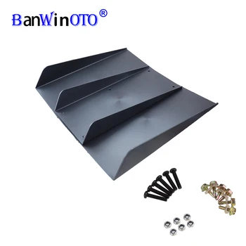 

22" x 21" Black ABS 4 Shark Fins Diffuser Universal Rear Bumper Diffuser Lip Car Spoiler Decoration Fin