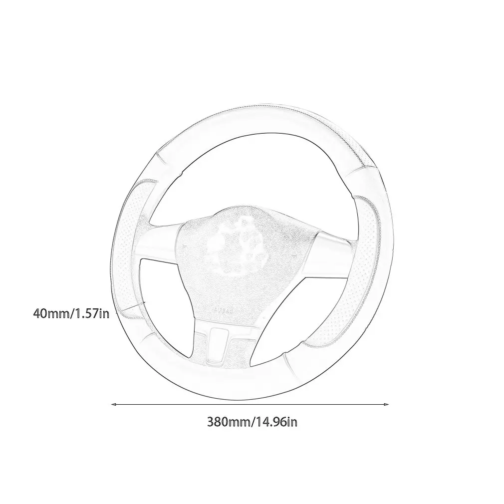 38 см Универсальный автомобильный кожаный чехол на руль, аксессуары для интерьера, автомобильные чехлы, нескользящий защитный держатель