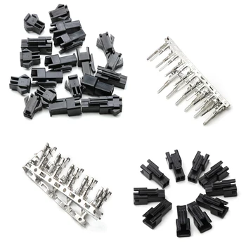 

60pcs Male/Female Wire Cable Connector 2.54mm Pin Jumper Housing Header Adapter Plug with Wing/Hook Set Home Improvement