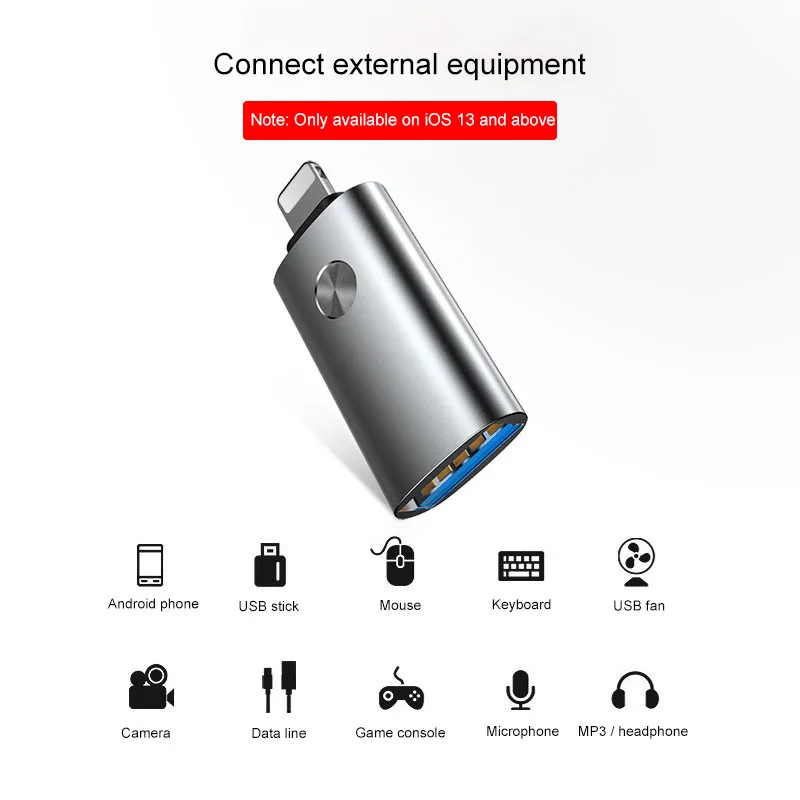 USB 3,0 Lightning к USB адаптеру iOS 12 13 Кабель зарядного устройства MIDI Piano для камеры iPhone 7 8 6 5S Plus X 10 iPad конвертер