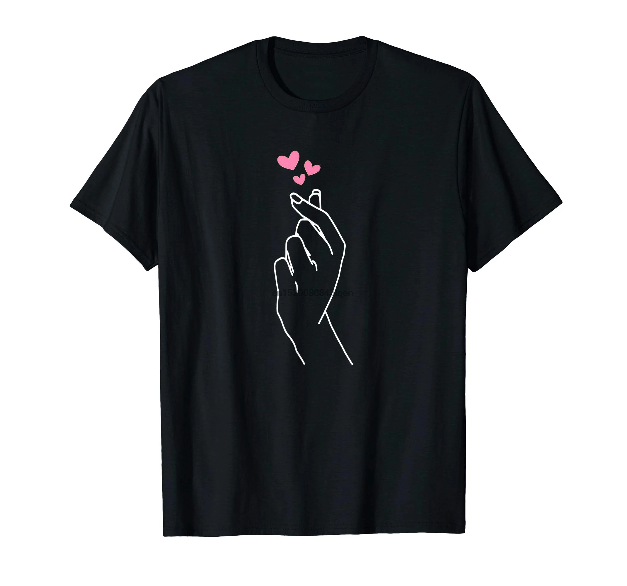 韓国指ハートシャツ Kpop 商品 Tシャツの男性の Tシャツ 黒 Tシャツ Aliexpress