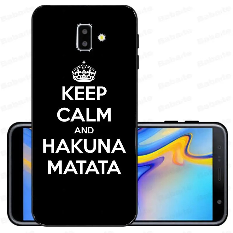 Keep clam hakuna matata The Lion King Мягкий силиконовый чехол для телефона samsung Galaxy j6 plus A6 A8 A9 A10 A30 A50 - Цвет: A7