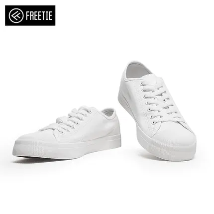 Xiaomi Mijia Freetie/Классическая парусиновая обувь; маленькие белые туфли на резиновой подошве; 3 цвета; Модная стильная повседневная обувь для мальчиков - Цвет: 43